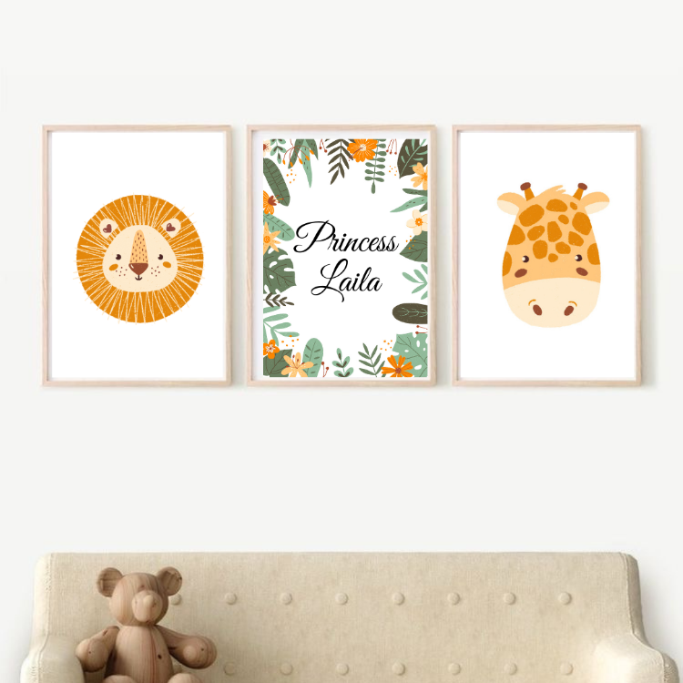 Set of 3 Jungle Frames